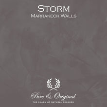 Color swatch of Pure & Original Paint color STORM of the Brown/Red Collection- Marrakech Lime Plaster.  Sold By Cara Conkle Decorative Finishes.  
