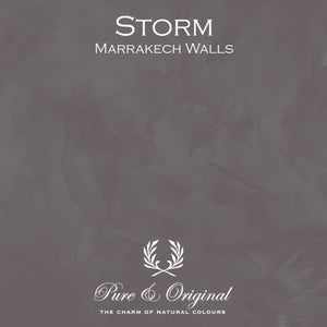 Color swatch of Pure & Original Paint color STORM of the Brown/Red Collection- Marrakech Lime Plaster.  Sold By Cara Conkle Decorative Finishes.  