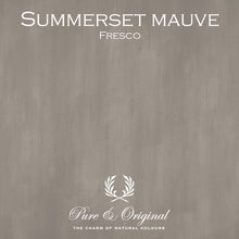 Color swatch of Pure & Original Paint color SUMMERSET MAUVE of the Brown/Red Collection- FRESCO Lime  Paint.  Sold By Cara Conkle Decorative Finishes. 