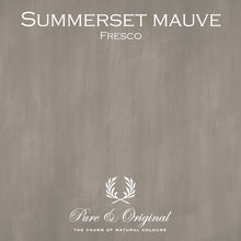 Color swatch of Pure & Original Paint color SUMMERSET MAUVE of the Brown/Red Collection- FRESCO Lime  Paint.  Sold By Cara Conkle Decorative Finishes. 