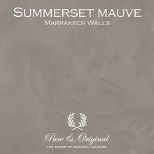 Color swatch of Pure & Original Paint color SUMMERSET MAUVE of the Brown/Red Collection- MARRAKECH Lime  Plaster.  Sold By Cara Conkle Decorative Finishes. 